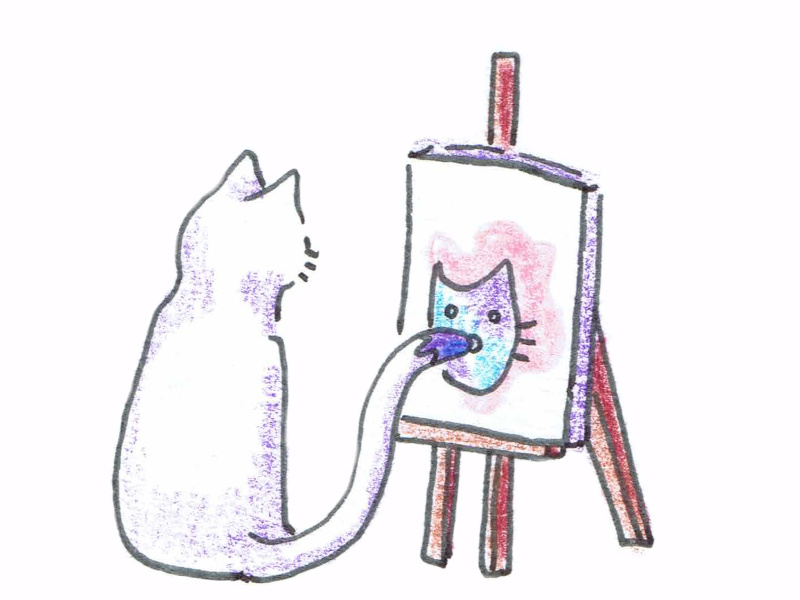 cat painting